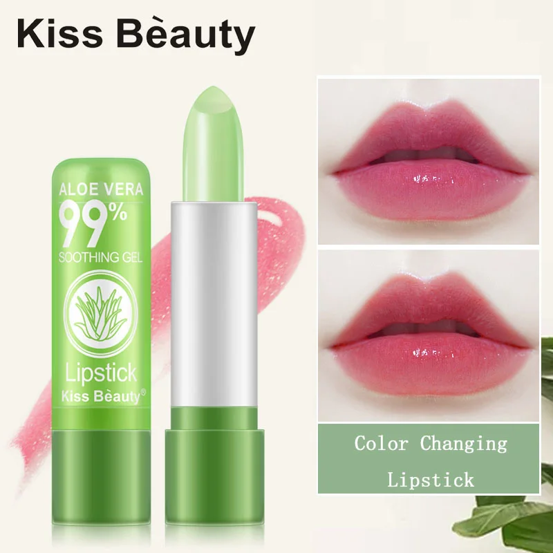 

Aloe Vera Moisture Lipstick Long Lasting Nourish Lip Tint Color Changing Tinted Lip Balm Remove Lip Lines Lip Moisturizing Care