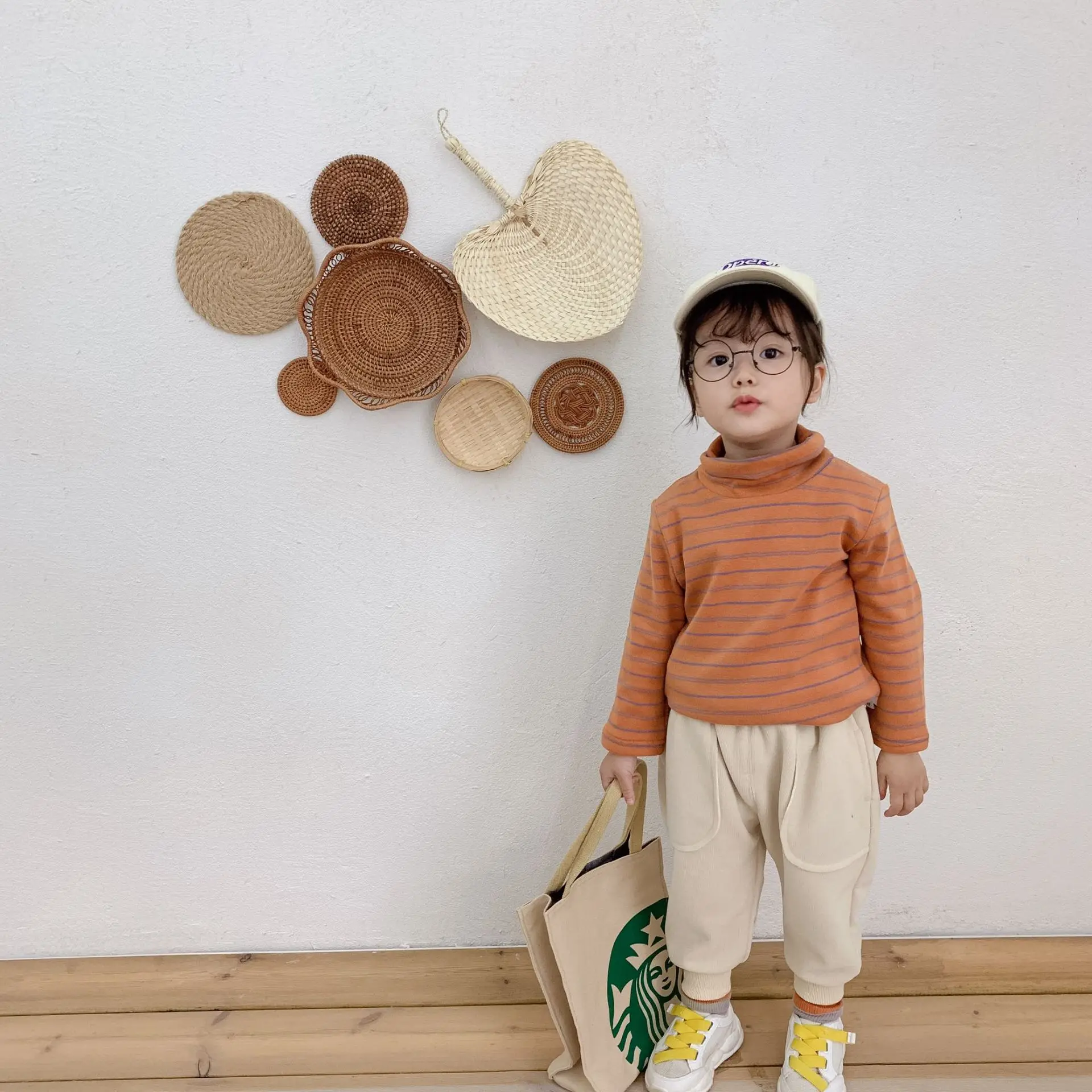 Осенне-зимние однотонные плотные повседневные брюки для мальчиков и девочек