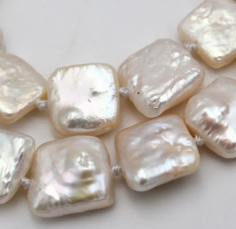

Amazingly beautiful!Exquisite 2 Rows 7-8mm White Pearl Necklace 17-18''