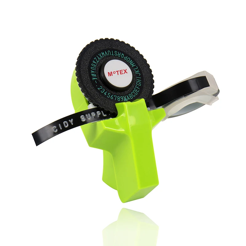 Зеленый цвет MoTex E101 принтер мини DIY Ручная Совместимость для dymo 3D тиснение ручная лента ручная машинка надпись машина