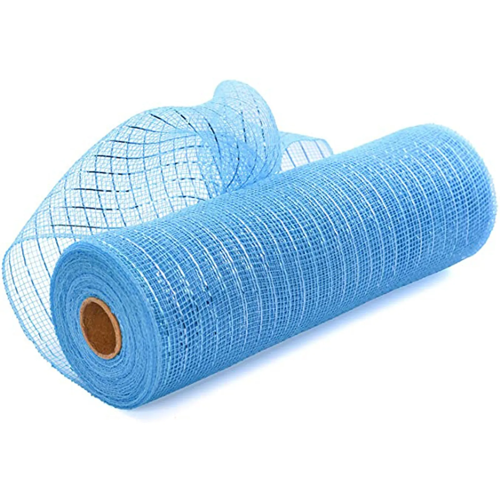 25# Poly Mesh Ribbon With Metallic Foil Each Roll For Wreaths Swags Bows Wrapping And Decorating Flower Box Gift Cardboard Boxes |