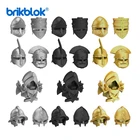 10 шт.лот средневековые Рыцари серебряные шлемы римское оружие средневековые воины строительные блоки игрушки для детей PGPJ2015