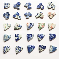 100g irregular mosaic tiles ceramic mosaic tiles blue white pottery pieces for mosaic making diy hobby wall crafts decoration