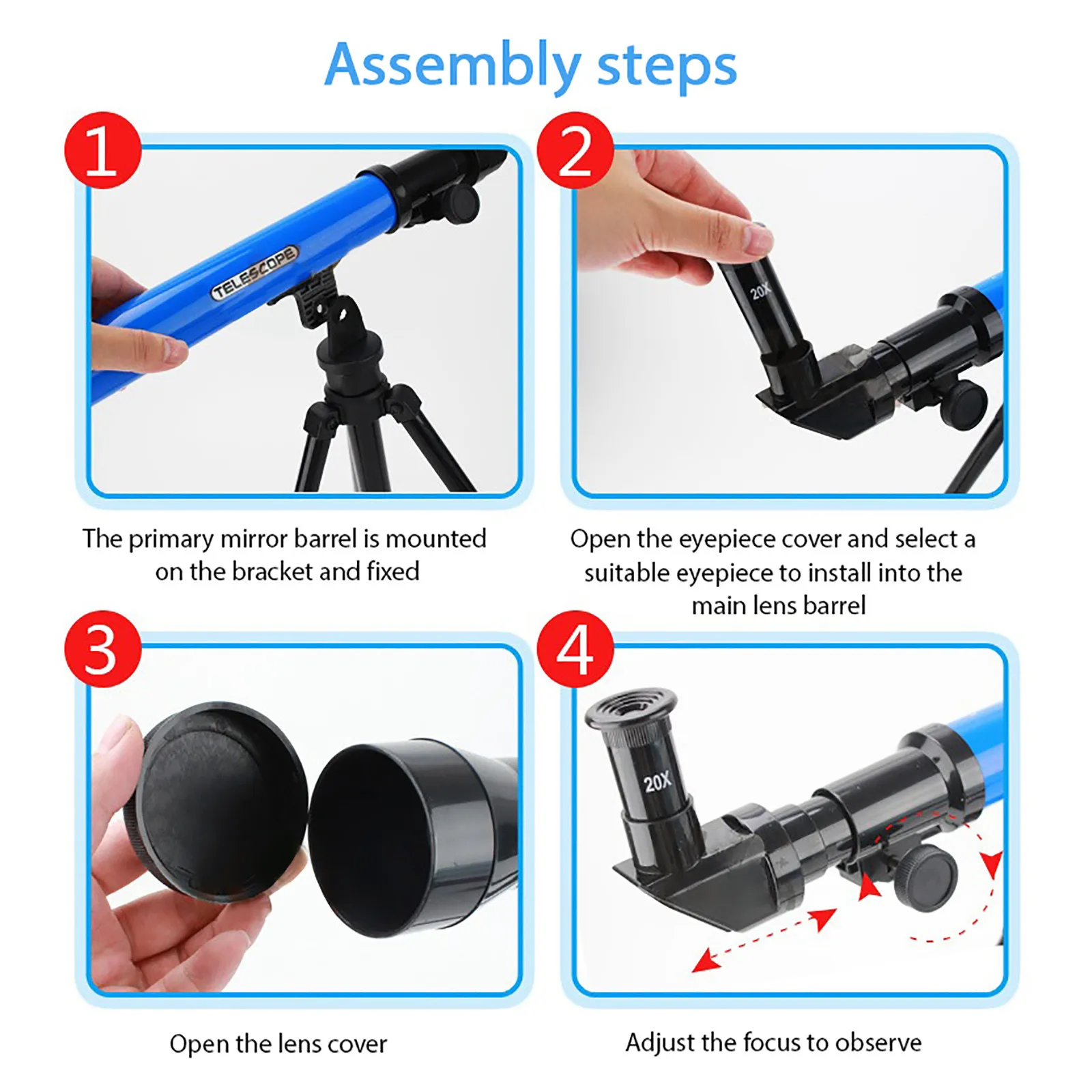 Детский астрономический телескоп с портативным штативом развивающая игрушка
