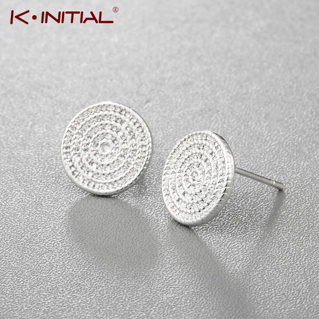 Kinitial Москитная Катушка форма серьги панк стиль Геометрические спиральные