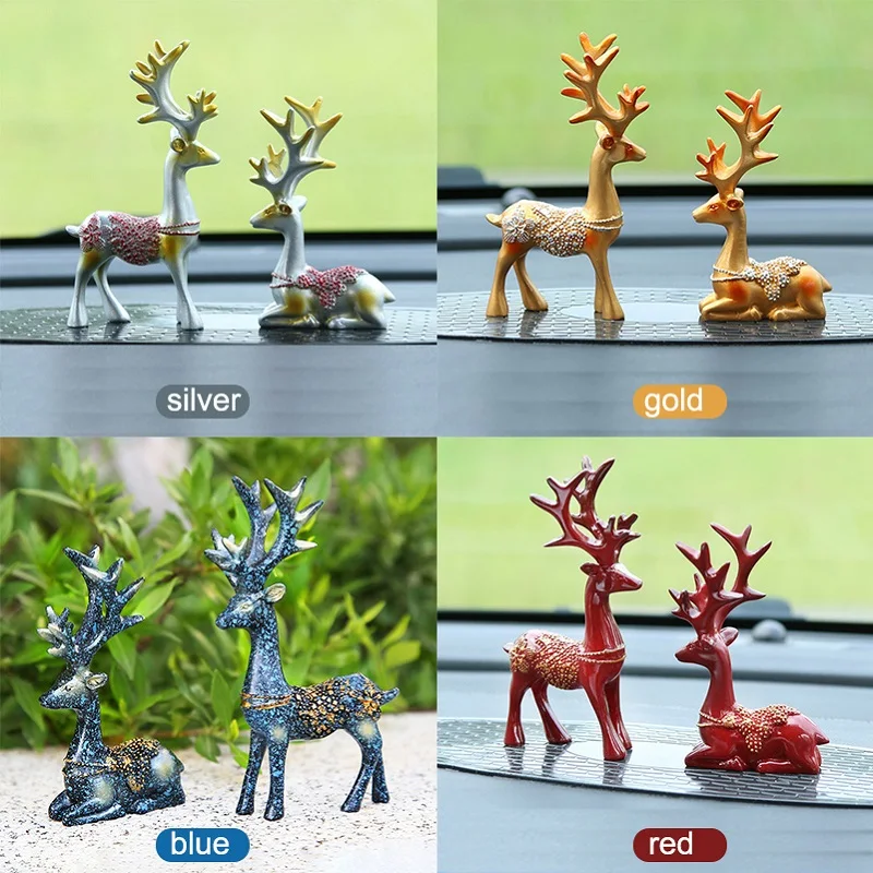 Миниатюрные украшения с оленем в форме пар художественная фигурка из смолы