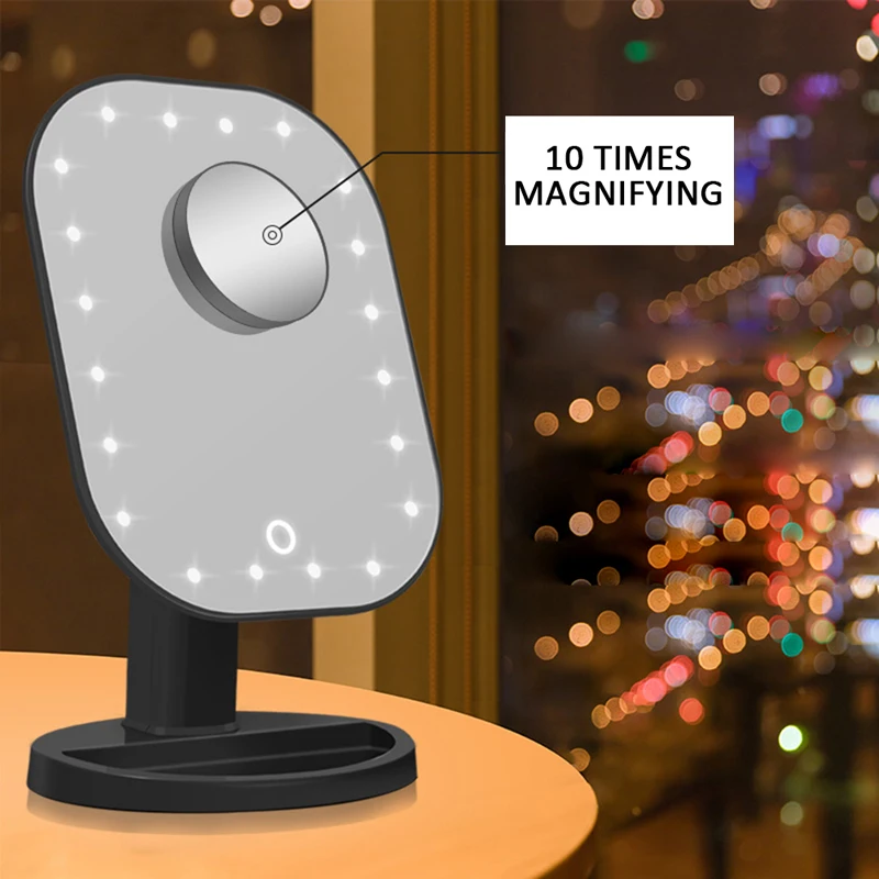 Косметическое зеркало 20 светодиодный сенсорный экран для макияжа Прямая