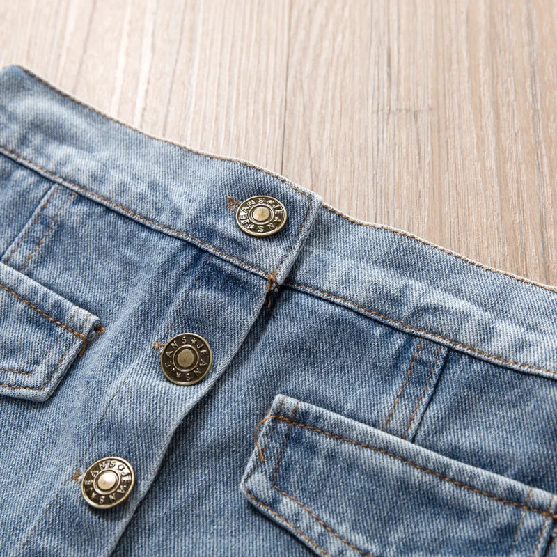 Bear Leader/юбки для девочек Новинка летняя юбка маленьких милая джинсовая на