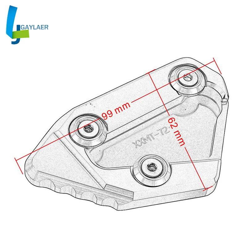 

For Suzuki GSX-R1000 GSXR1000 GSXR 1000 2009 2010 2011 2012 2013 2014 2015 2016 Motorcycle Side Kickstand Stand Extension Plate