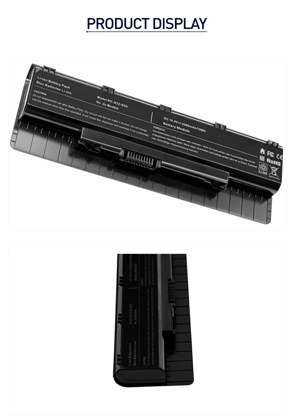 Apexway Аккумулятор для ноутбука ASUS A31-N56 A32-N56 A33-N56 N56 N56D N56DP N56DY N56J N56JK N56JN N56JR N56V N56VB N56VJ N56VM N56VV