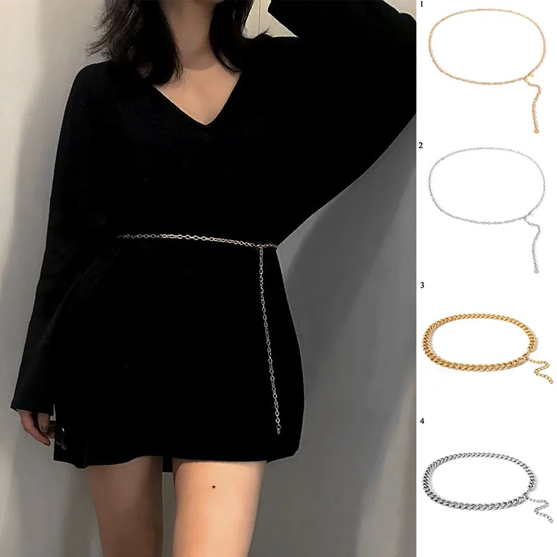 

Simple Thin Lady Waist Chain Geometric Women Waist Chain Female Vintage Sexy Body Chain Personality Belts For Women Hot Sale