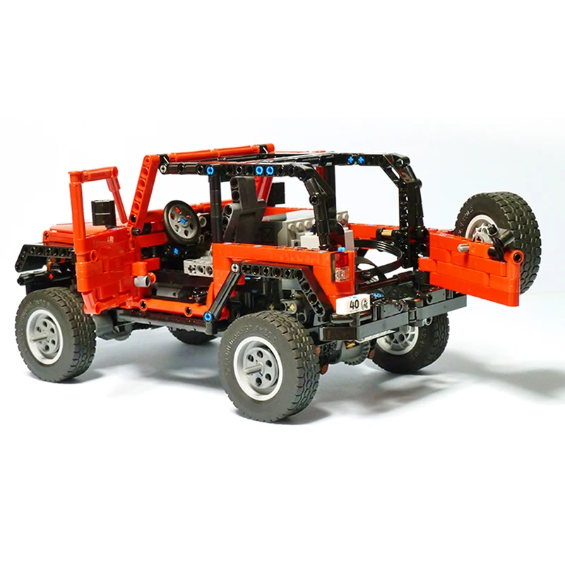 

MOC Jeeped car Wrangler Suzuki Jimny Sierra Adventurer RC Motor Power Function fit building block bricks Vehicle Car kid Toy
