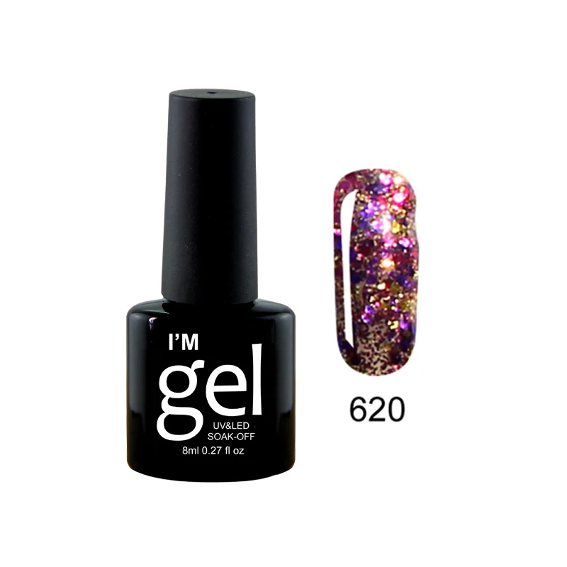 Verntion 3D Алмазный Гель-лак Алмазные блестки для ногтей Блестящий сверкающий