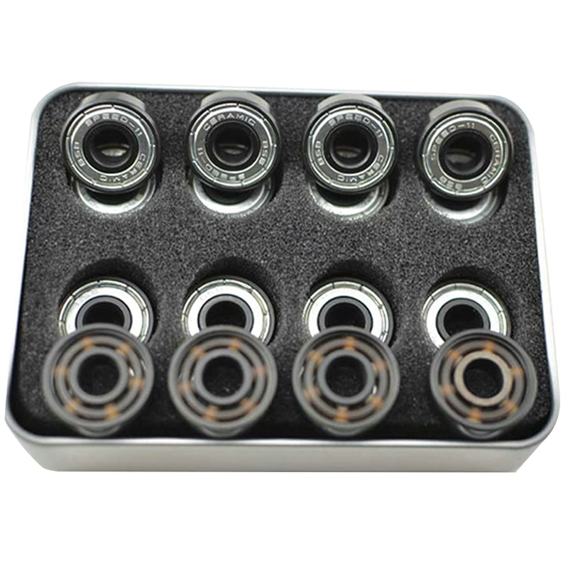 

16Pcs BSB 608 ABEC-11 6 Bead Ceramic Skateboard Bearings Roller Skate Bearings Ice Skate Bearings Long Board Bearings