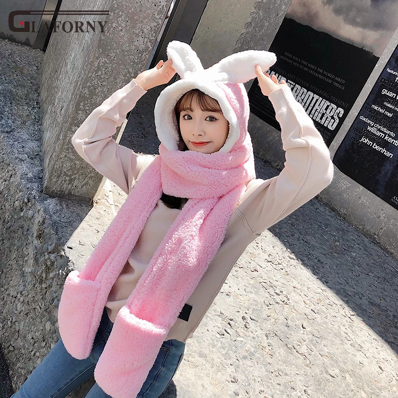 2019 осенне зимняя шапка шарф перчатки Комплект из трех предметов женский