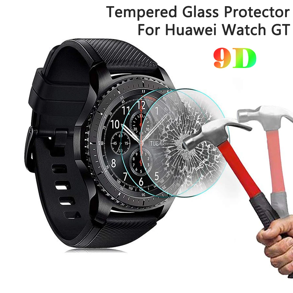 

2pcs Screen Protector Case for Huawei Watch GT Tempered Glass Screen Protector Protective Film Anti Explosion Anti-shatter