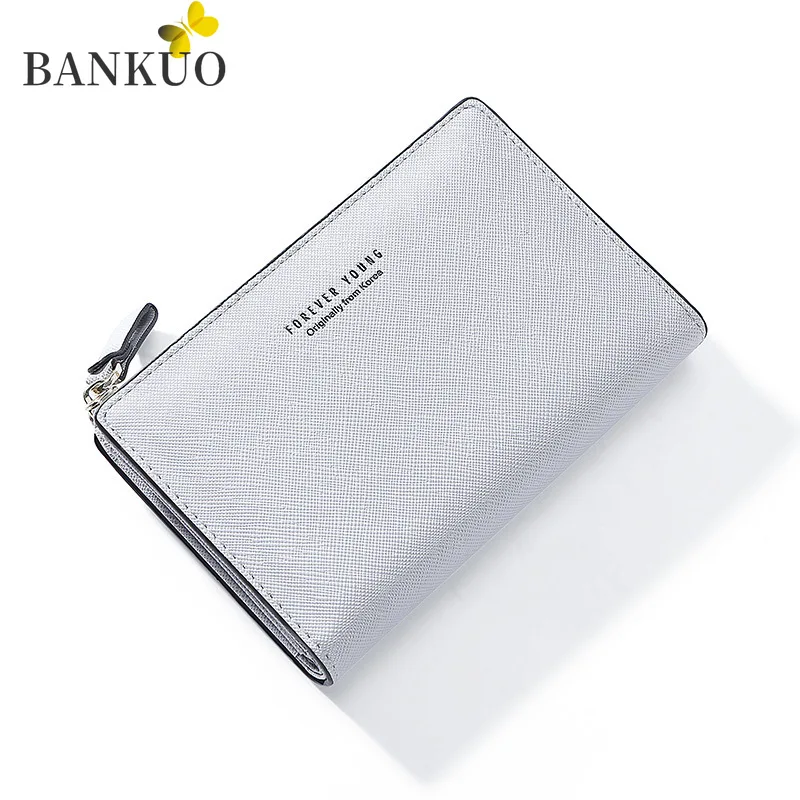 

BANKUO Short Temperament Women's Wallet PU Leather Ladies Coin Holder Stitched Card Case Fashion Casual Girl Stitched Wallet Z92