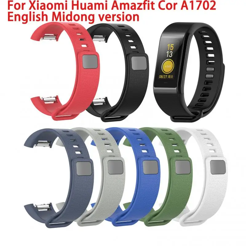 

Силиконовый ремешок для часов Xiaomi Huami Amazfit Cor A1702 английская версия Midong сменный цветной браслет для часов