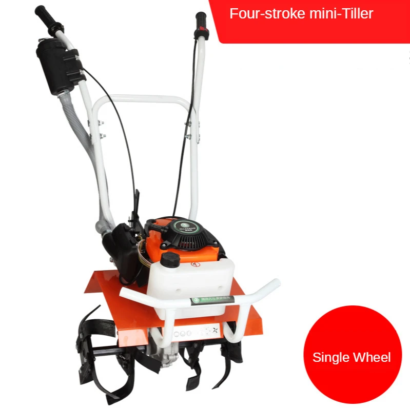 

4-Stroke Double wheel Single wheel Professional Mowers Hand Push Power Tiller/Cultivator Rotary Cropper Small Farm Machinery Wa