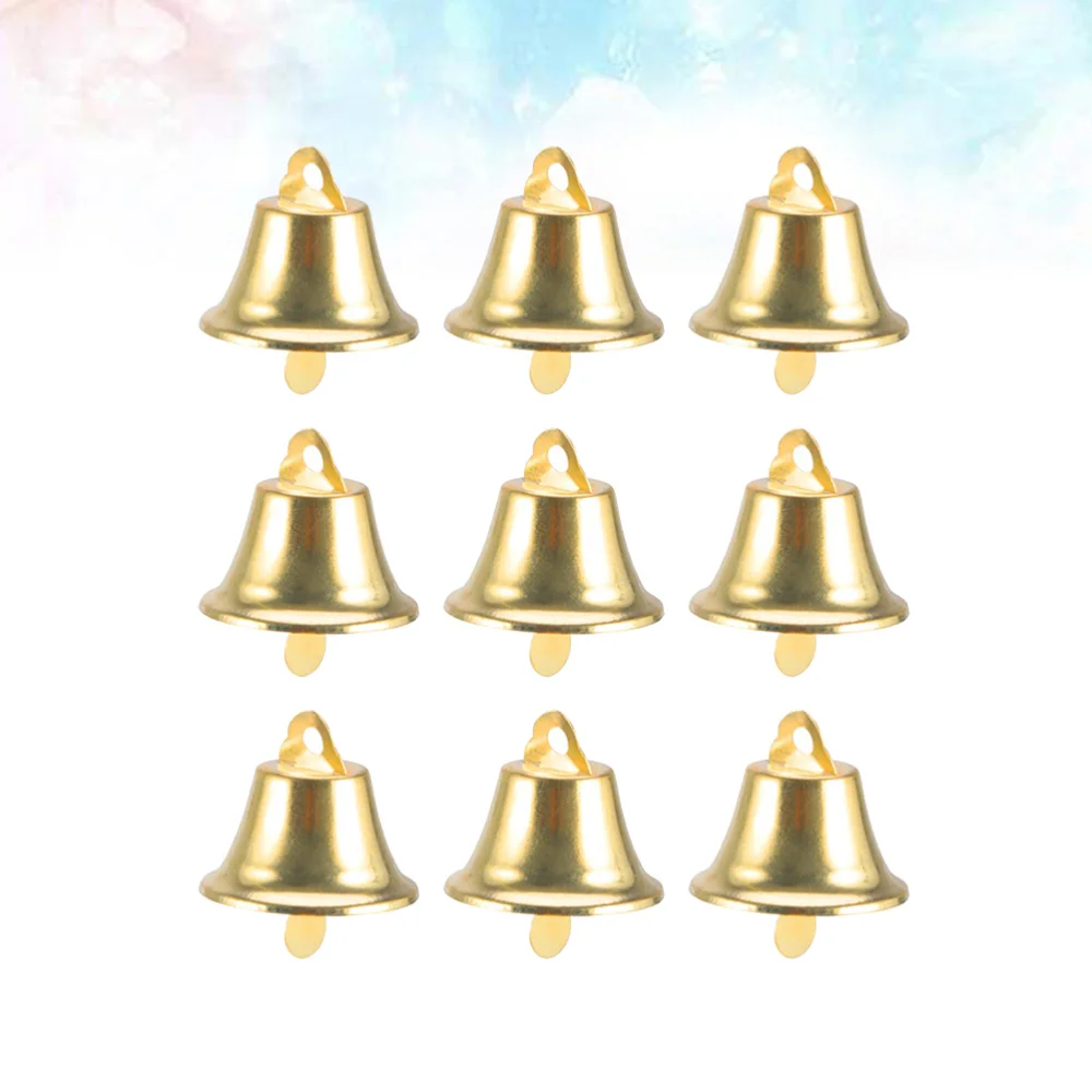 

35pcs Christmas Iron Bell DIY Accessary Christmas Mini Bell Hanging Pendant Decorative Props Decor(Golden)