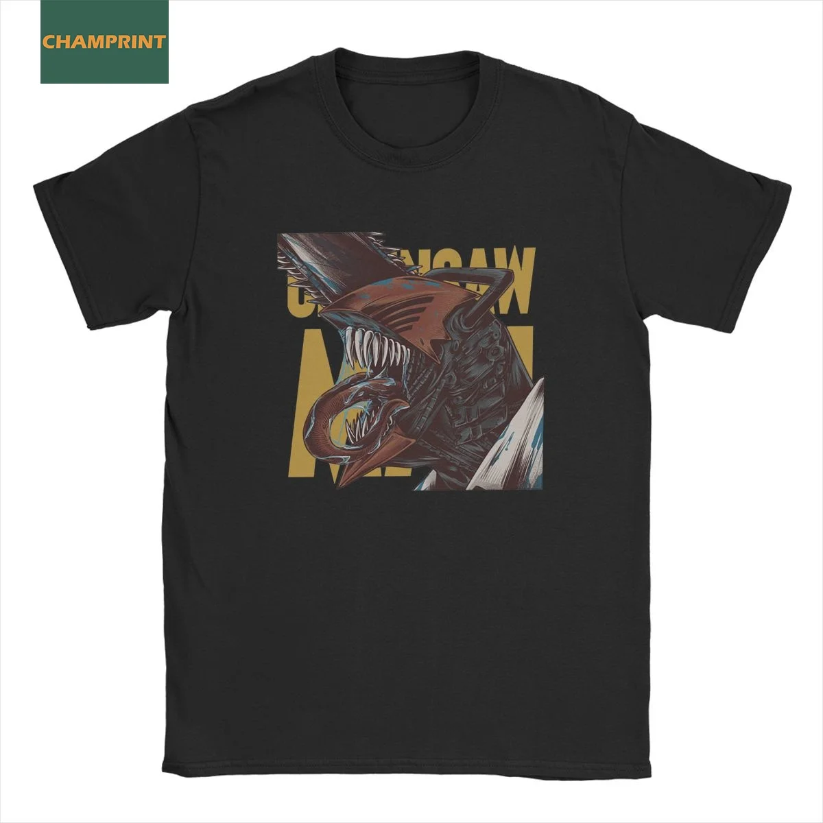 

Men Chainsaw Man T Shirt Anime Manga Cotton Tops Funny Short Sleeve O Neck Tee Shirt New Arrival T-Shirts