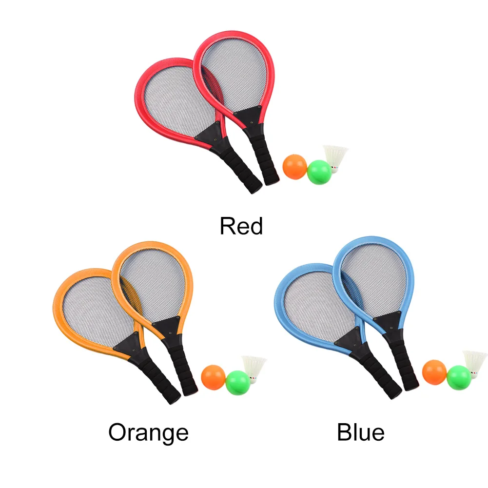 

2 In 1 Educational Parent-child Game Children Non-toxic Badminton Beach Tennis Racket Toy Set Safety Gift Garden Kids Play