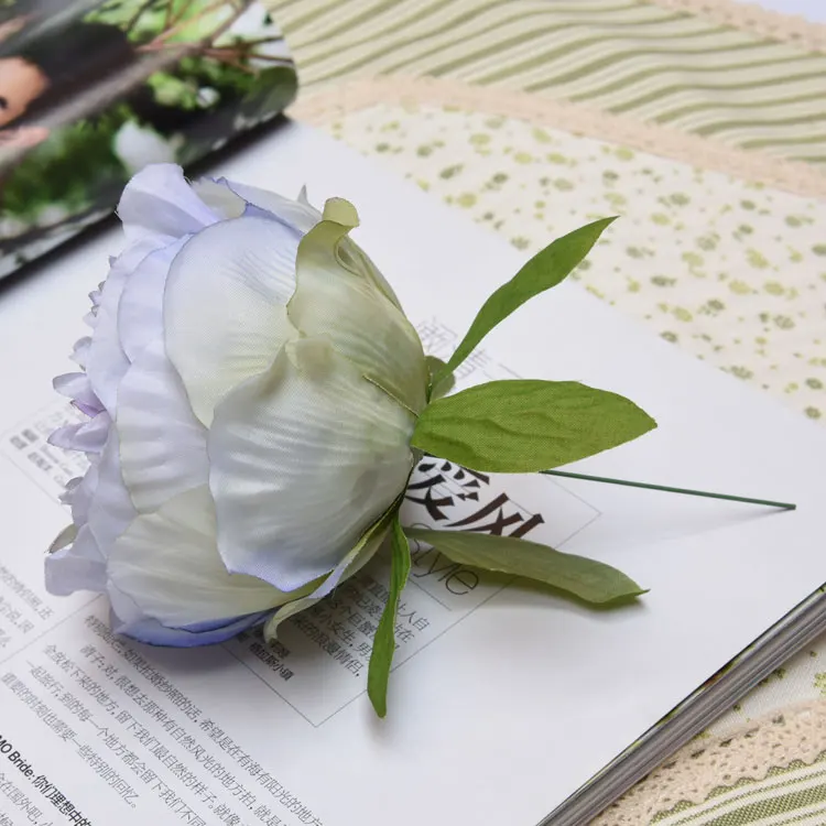 5 шт./лот искусственный шелк пион Цветочная головка высокое качество свадебное