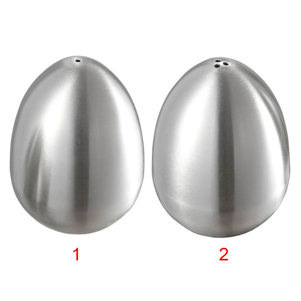 1 Or 3 Holes Stainless Steel Egg Shaped Cumin Spice Pepper Shaker Seasoning Bottle Kitchen Supplies Can Toothpick Jar Salt | Дом и сад