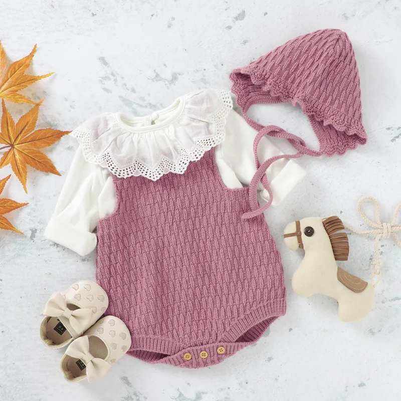 

Зимние комбинезоны для маленьких девочек и мальчиков, чистый комбинезон из хлопка без рукавов + шапочка, одежда, комбинезоны, одежда для мал...