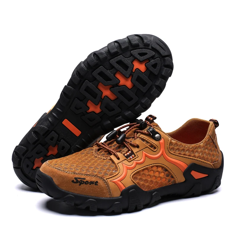Летняя дышащая мужская повседневная обувь крутая Уличная Quik-dry на плоской