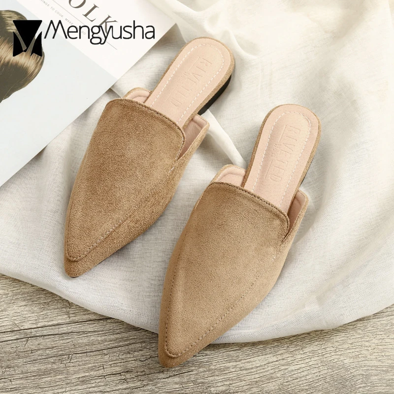 2020 размера плюс 41/42 шлёпанцы для женщин женская обувь из матовой кожи Женская без