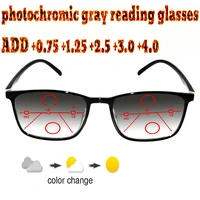 photochromic gray progressive multifocal reading glasses men woem ultralight black frame1 0 1 5 1 75 2 0 2 5 3 3 5 4