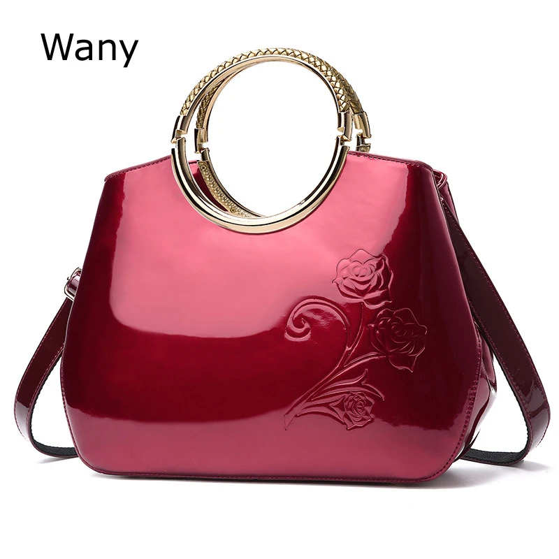 Wany брендовая новая яркая кожаная сумка с цветами женские сумки на плечо модная