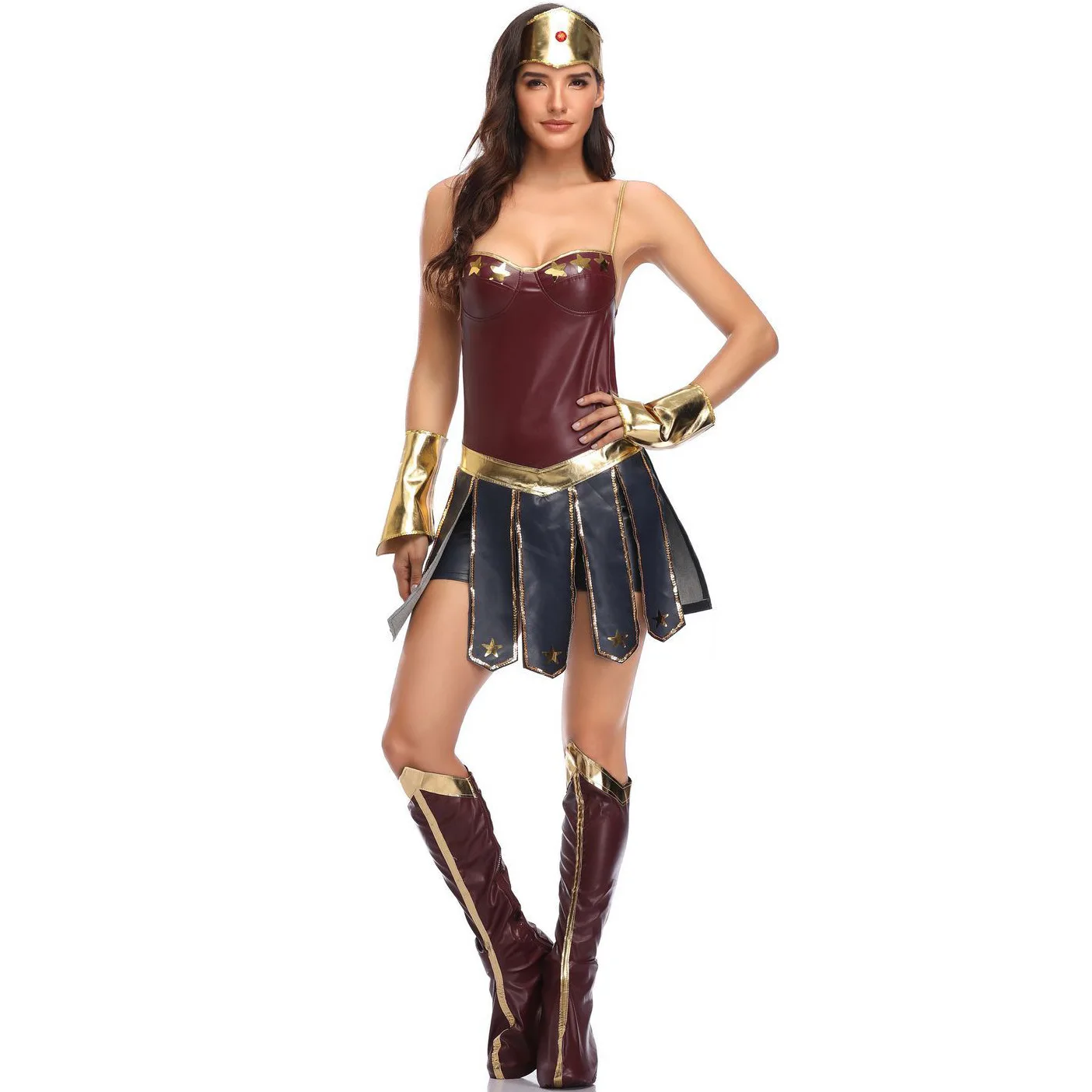 

Wonder Women cosplay shoes costume Princess Diana Boots Adult Women Halloween Party Cosplay Boots Shoes custom-made
