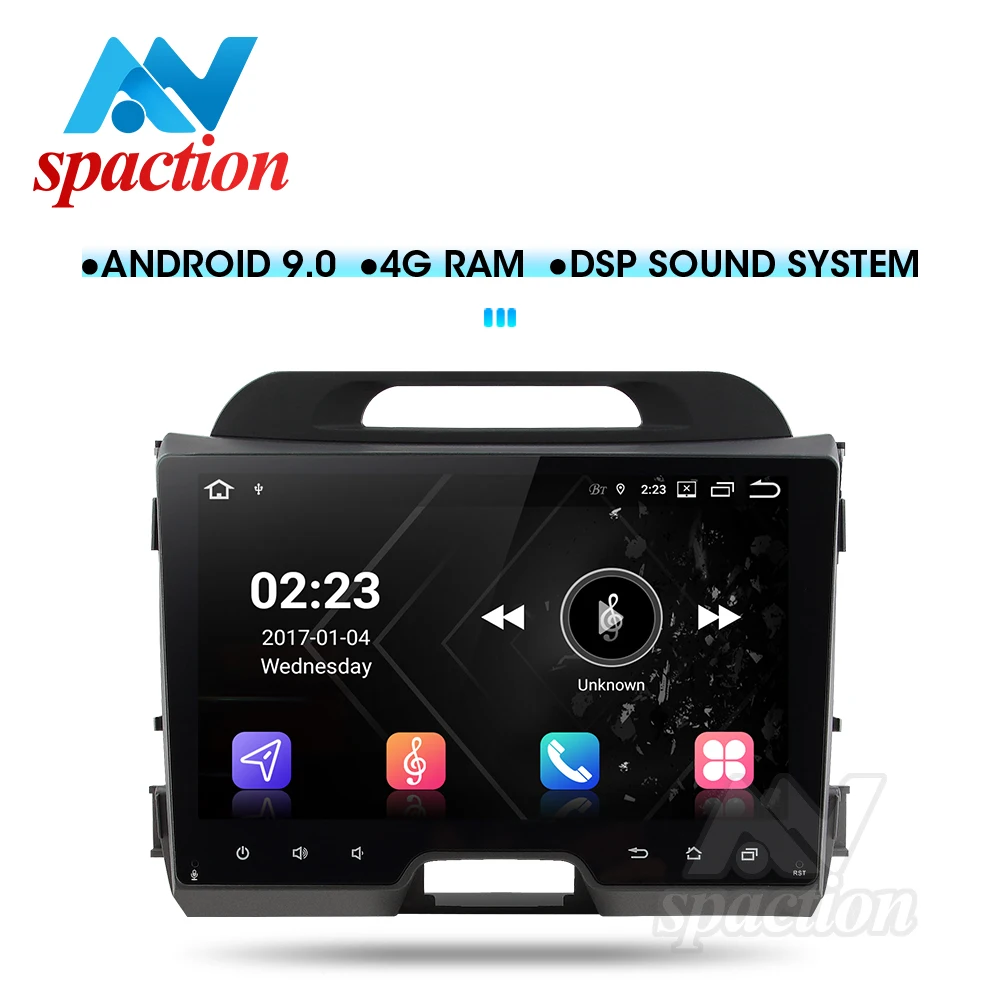 Anspaction Android 9 0 автомобильный dvd для KIA sportage 3 4 SL 2011 2012 2013 2014 2015 с автомобильным Радио
