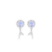 gifts for new year 2022 s925 sterling silver fish tail female exquisite super fairy earrings niche design touching princess