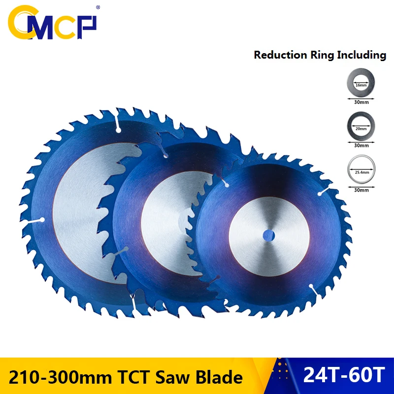 

Диск для циркулярной пилы CMCP TCT 210/230/235/250/300 мм, с нано-синим покрытием, для резки дерева режущее лезвие из карбида