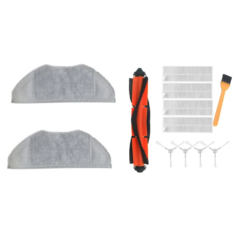 

Hot 2 Set Vacuum Cleaner Parts: 1 Set Replacement Rag & 1 Set Side Brush Hepa Air Filter Mop Cloth