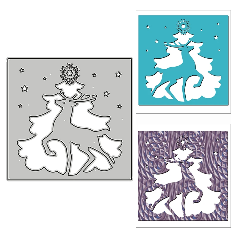 

New Christmas Tree Deer Stars DIY Craft Mold 2021 Metal Cutting Dies for Scrapbooking and Card Making Decor Embossing No Stamps