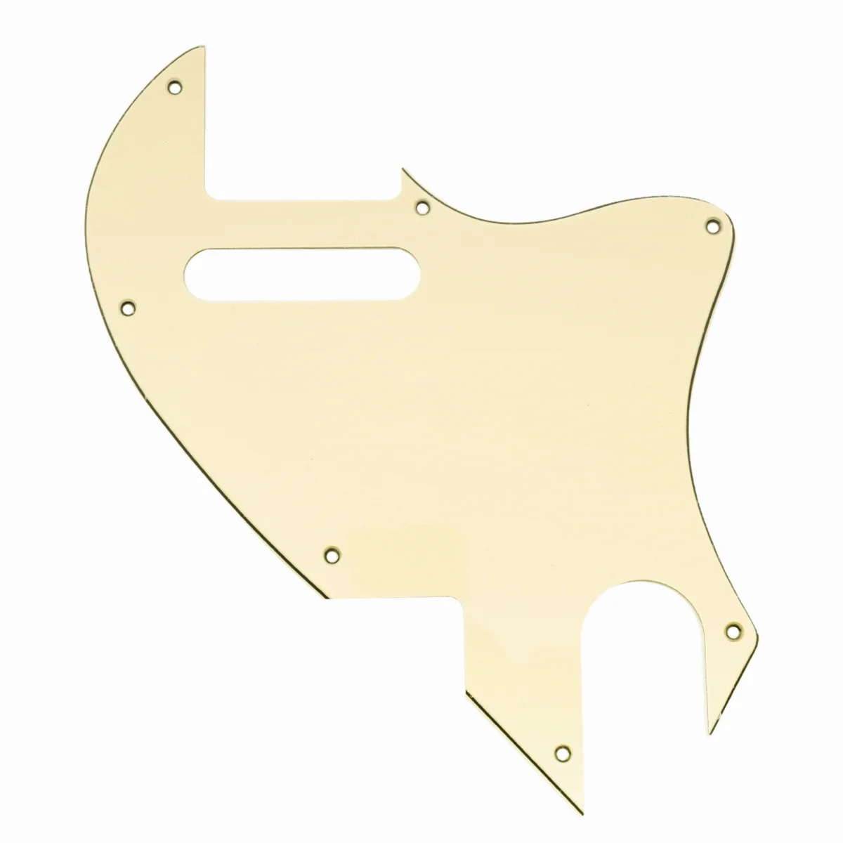 

Musiclily Pro 7 Holes Guitar Pickguard for Fender F-Hole Hybrid Tele Style Electric Guitar, 3Ply Cream