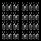 Цепочка для ключей, с прозрачными рамками для картин, 40 шт., акриловый брелок с фото