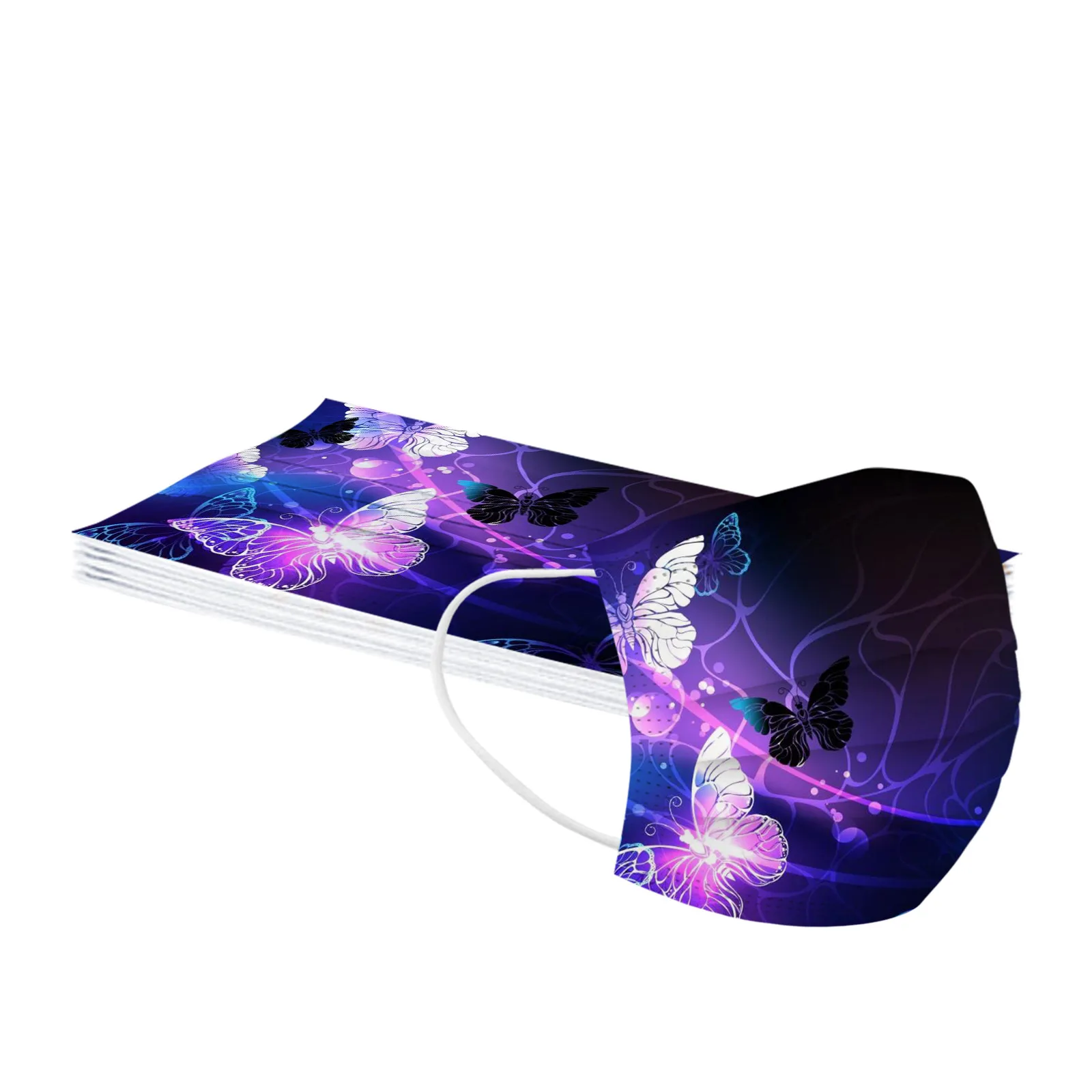 Маска-бабочка одноразовая 3-слойная для мужчин и женщин защитная маска лица с