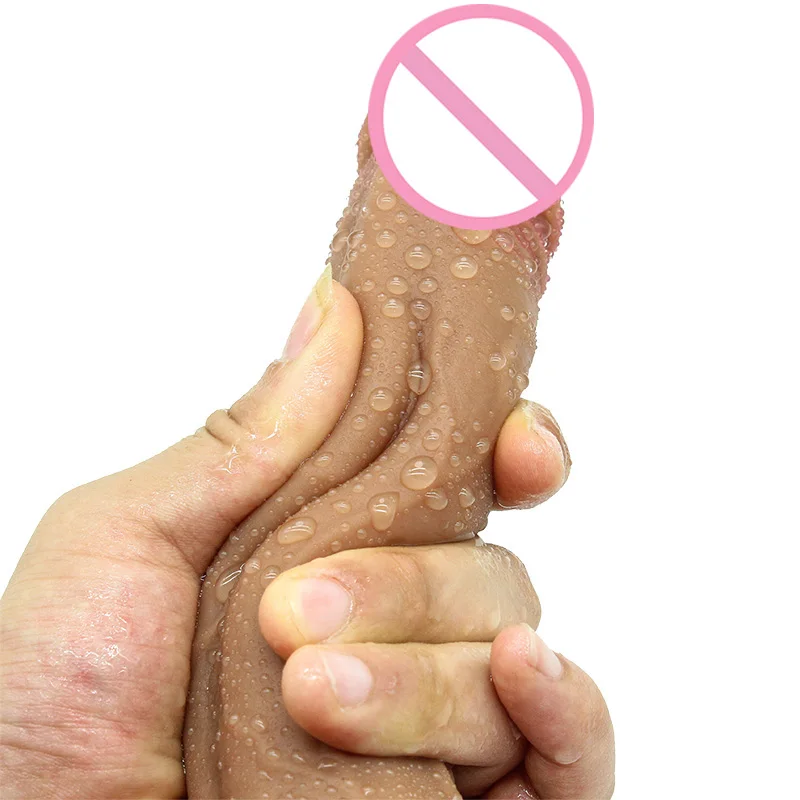 Новый реалистичный большой фаллоимитатор гибкий Пенис с присоской Страпон для