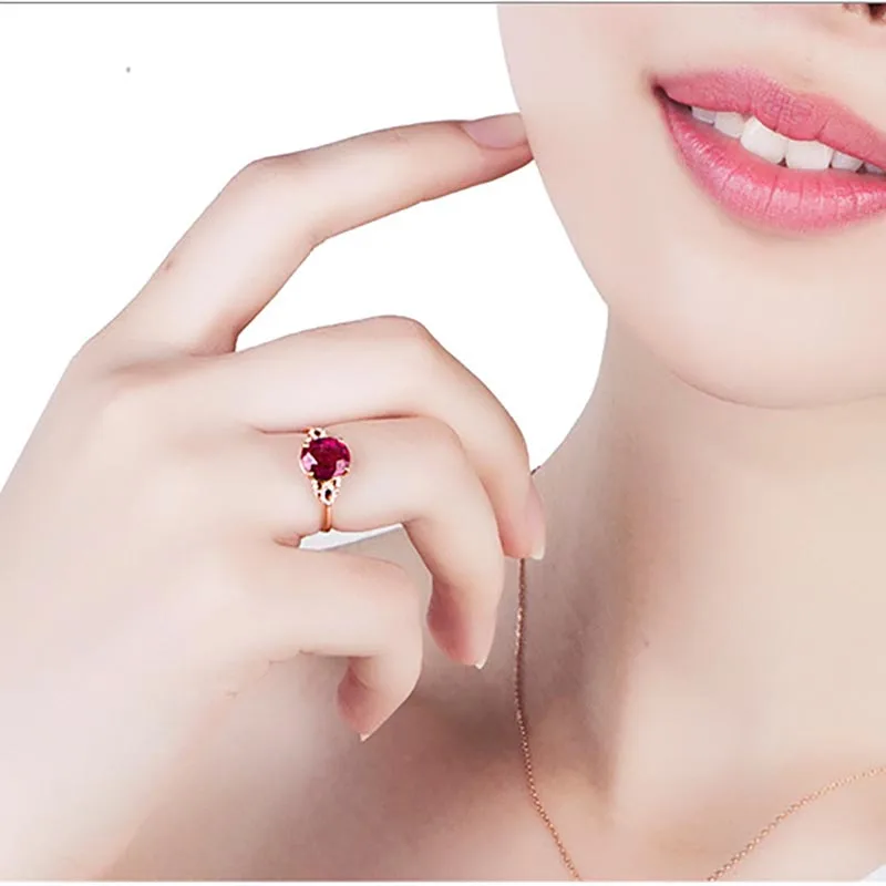 Bague Ringen, серебро 925, созданное Рубином, регулируемые кольца для женщин, обручальное кольцо из красного драгоценного камня, ювелирные изделия, подарок