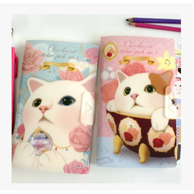 

8 Sheets DIY Label Kawaii Stationery Stickers Hand Account Decoration Sticker Cartoon Animals Scrapbooking Creative Paper