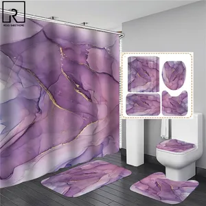 3d art geometric shower curtains in the bathroom waterproof bath curtain with hook sets flannel bath mat rugs carpet home decor free global shipping