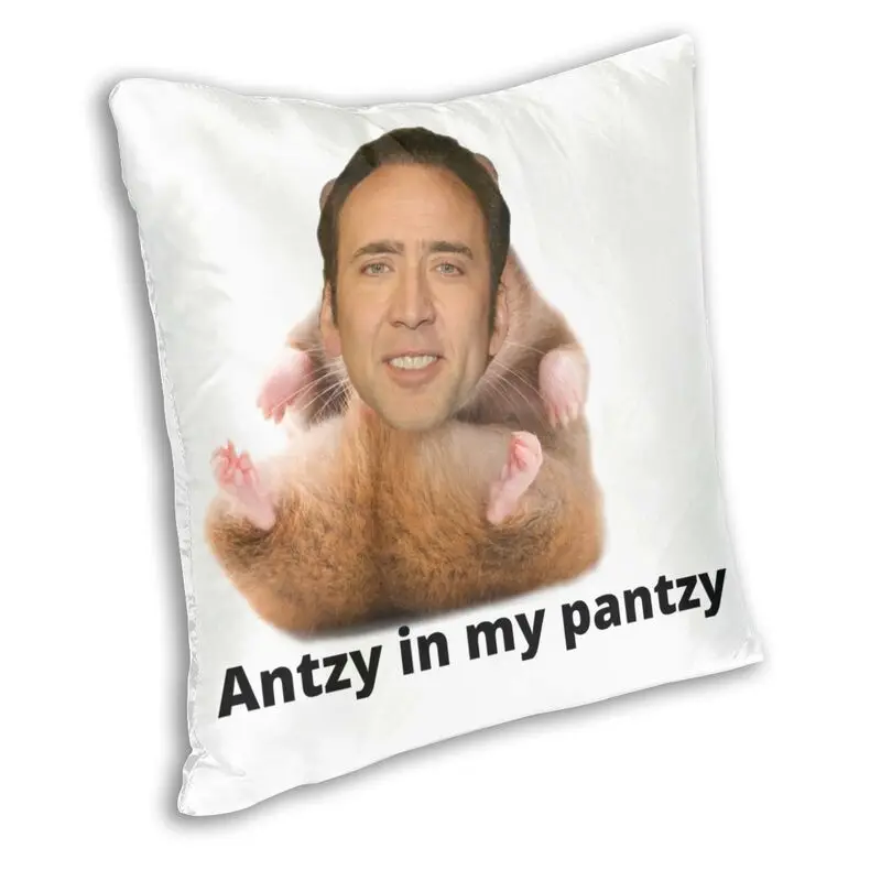 Яркие муравьи в моих брюках Николас Кейдж хомяк квадратная подушка украшение для