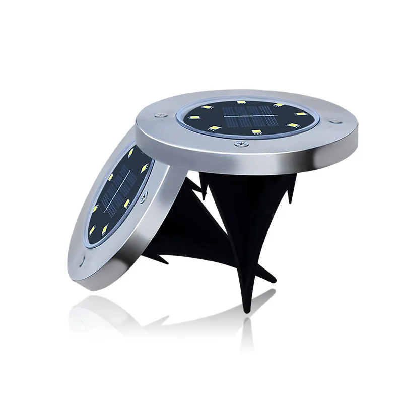 

Baifuming 4/10/20LED solar stainless steel underground lamp outdoor new plug-in lawn lamp garden lamp