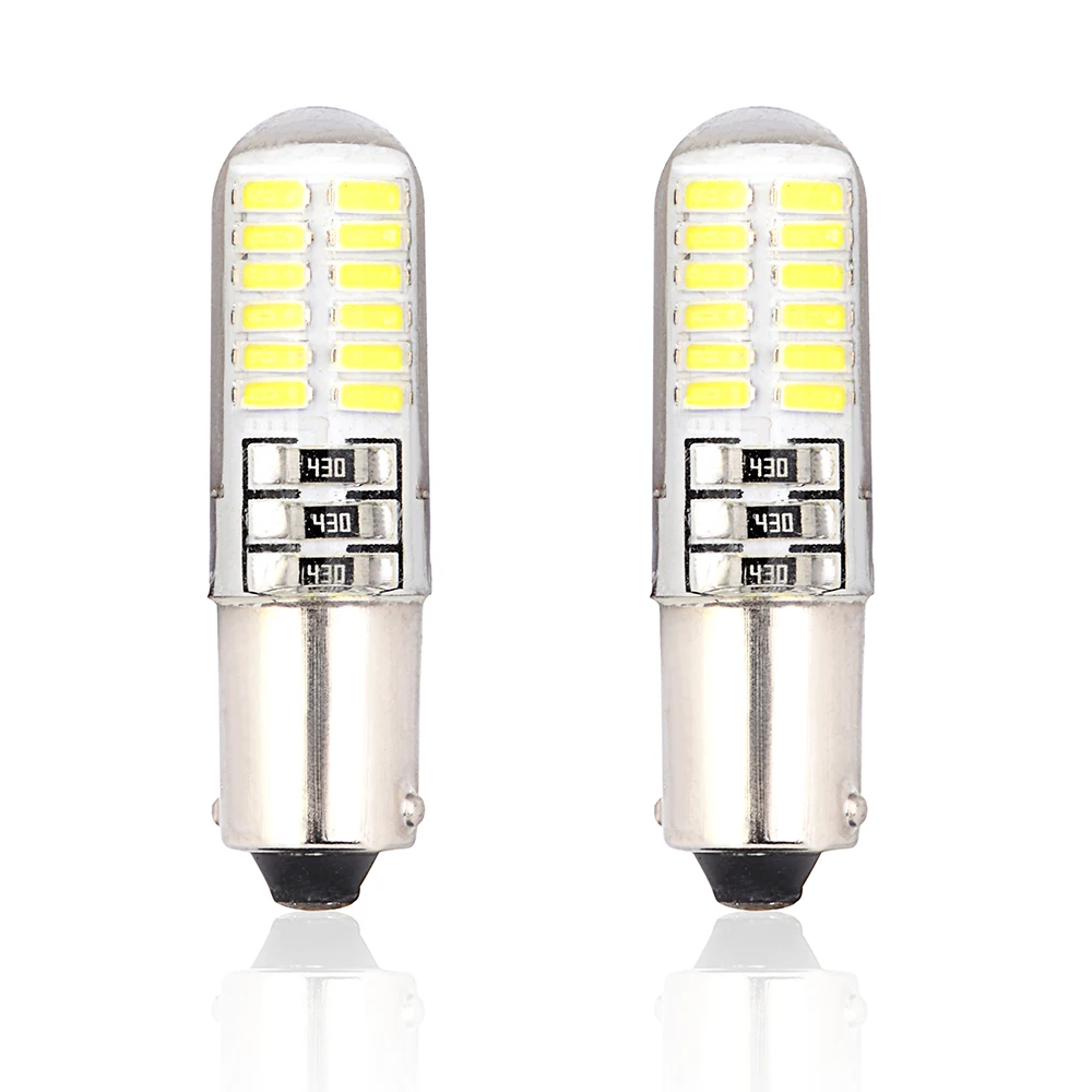 1 шт. светодиодный светильник из силикагеля BA9S/T4W с чипами 24SMD 3014 для автомобиля