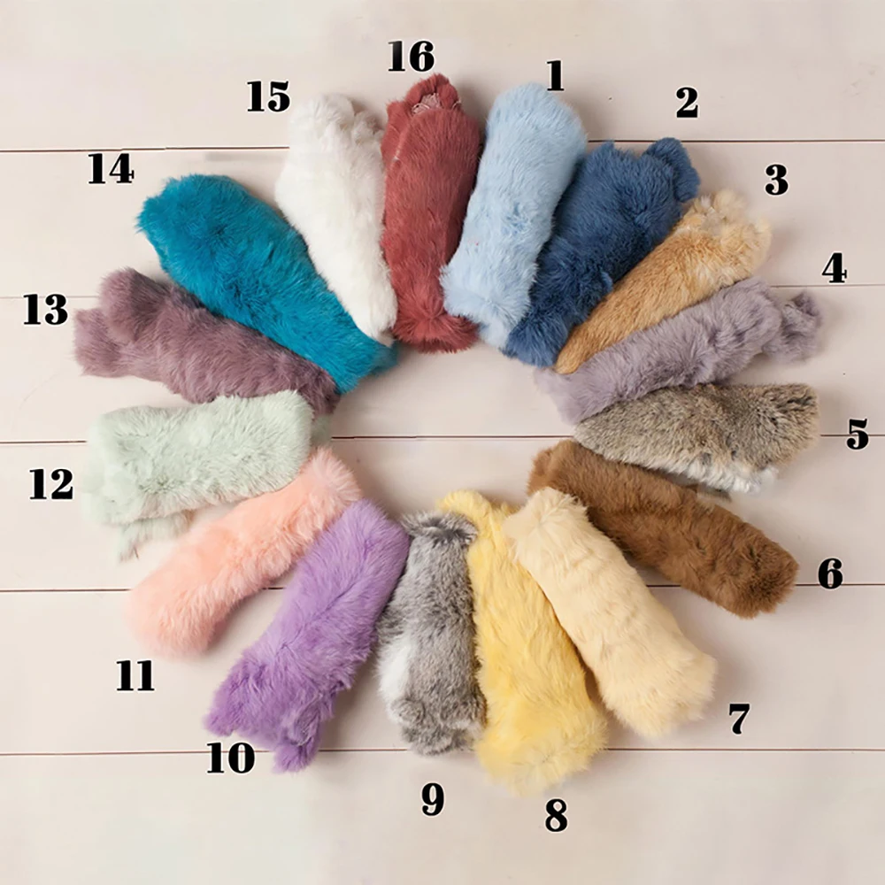 

Rabbit Fur For Newborn Photography Props Blankets Baby Photo Shoot Accessories Blanket Photoshoot Memories Backdrop Flokati